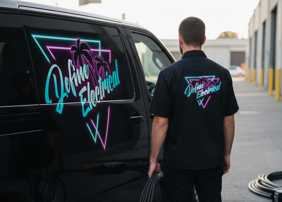 Brand identity graphic design project created for a Launceston business including logo and visual branding system.