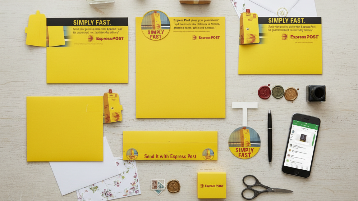 Retail point of sale signage design created for a corporate business branding project.